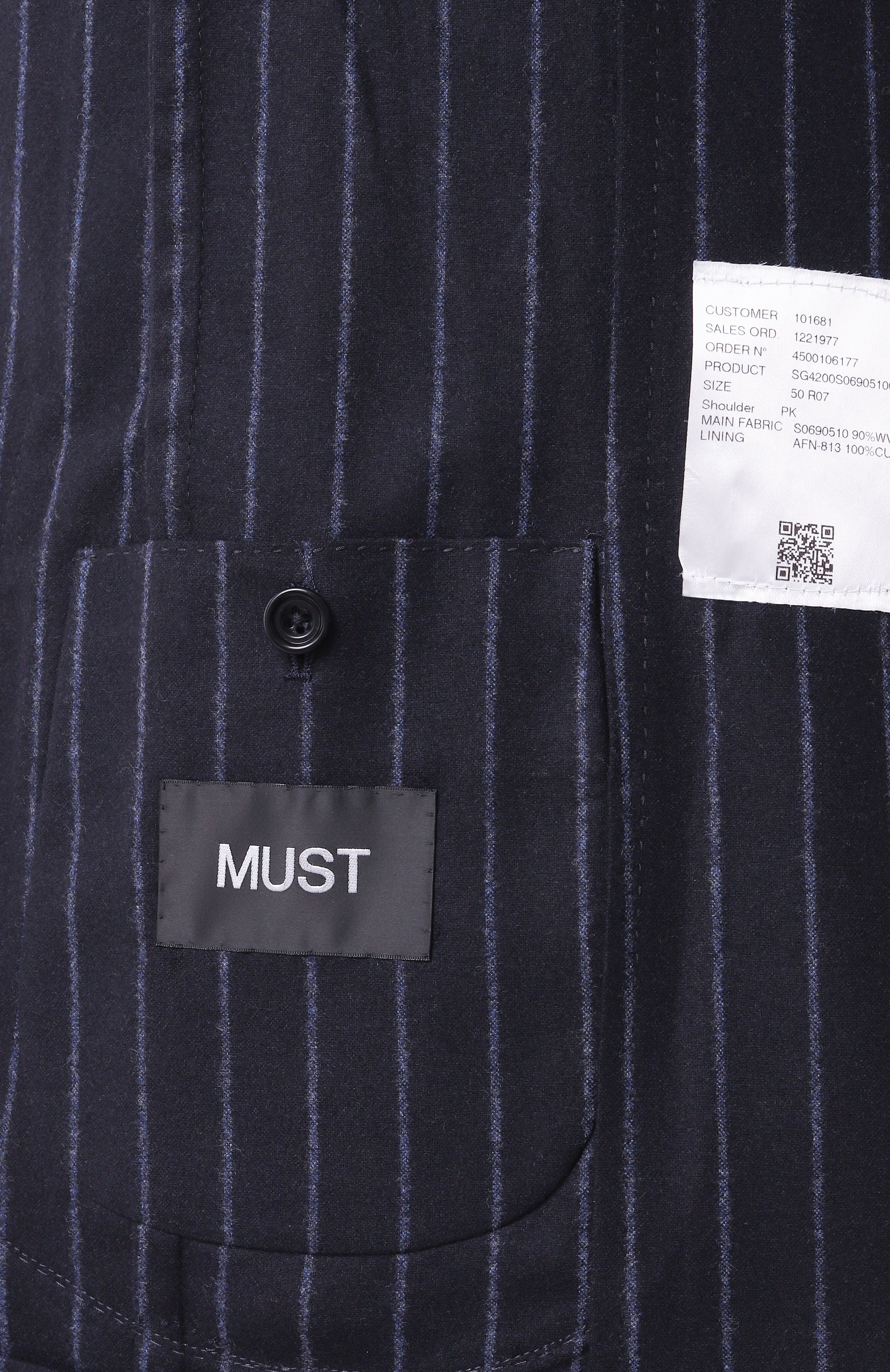Костюм из шерсти и кашемира MVST темно-синего цвета по цене 310000 руб., арт. SG4200S0690510, фото 10 Костюм из шерсти и кашемира MVST, арт. SG4200S0690510, фото 10