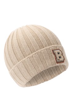 Детского кашемировая шапка BRUNELLO CUCINELLI светло-бежевого цвета, арт. B22M90008C | Фото 1 (Материал: Текстиль, Кашемир, Шерсть; Материал сплава: Проставлено; Нос: Не проставлено)