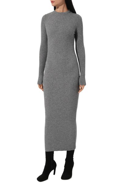 Платье PIETRO BRUNELLI серого цвета по цене 19950 руб., арт. AGM059/VIM038, фото 3 Платье PIETRO BRUNELLI, арт. AGM059/VIM038, фото 3