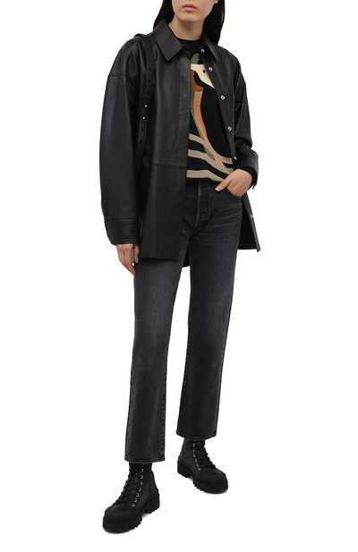 Хлопковый пуловер kenzo x wwf KENZO черного цвета по цене 29750 руб., арт. FB52PU5853SE, фото 2 Хлопковый пуловер kenzo x wwf KENZO, арт. FB52PU5853SE, фото 2