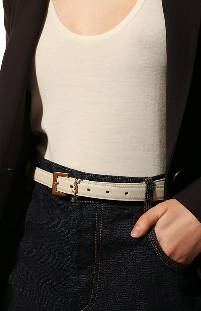 Женский кожаный ремень SAINT LAURENT, арт. 554465/B000W