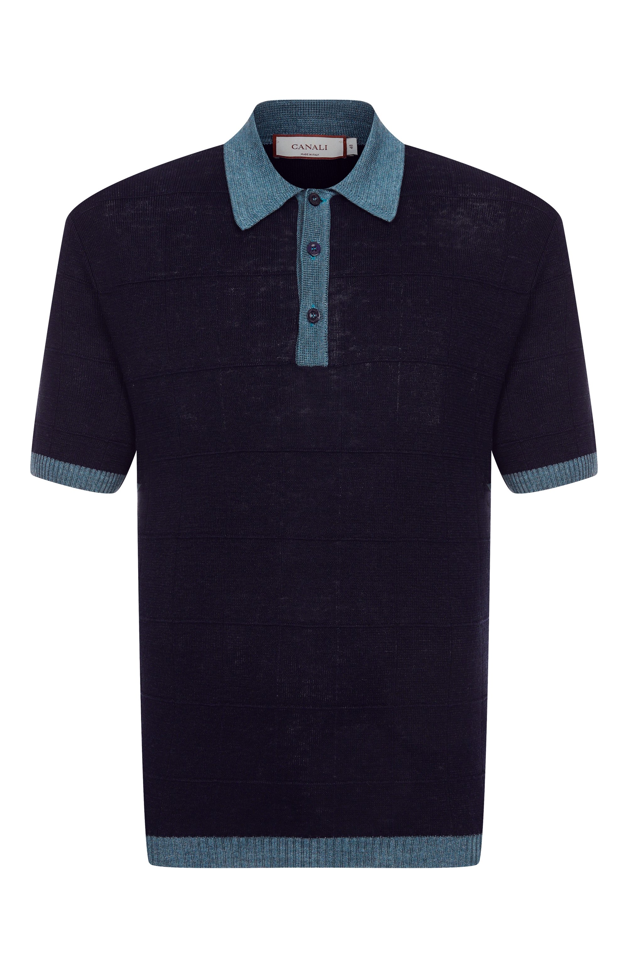 Поло изо льна и шелка CANALI, арт. C1084/MK02269, фото 1