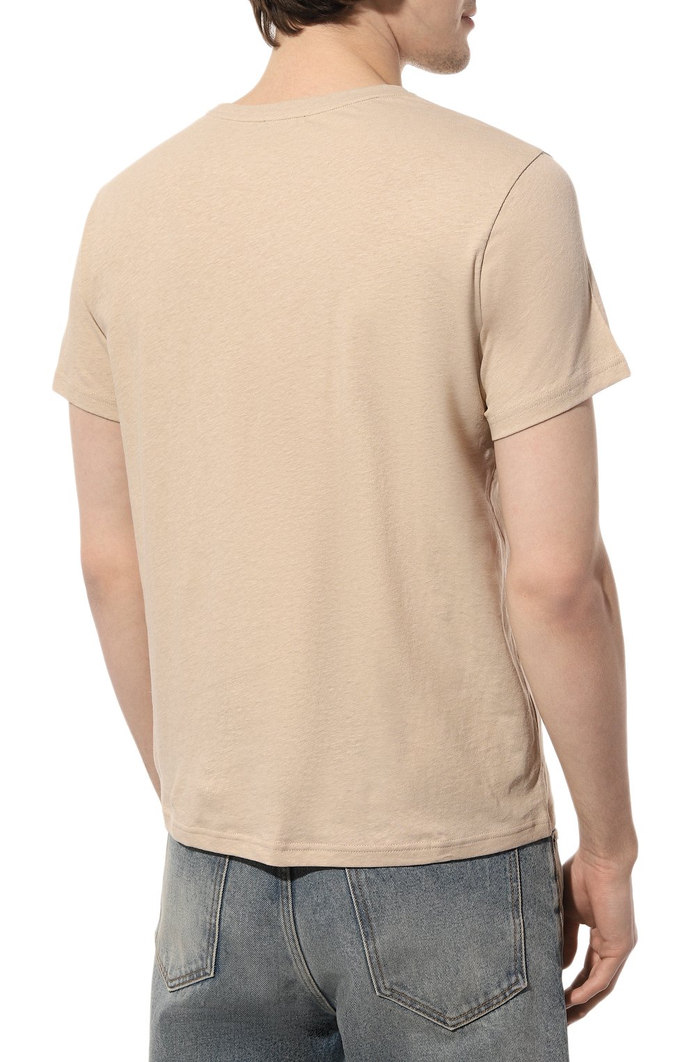 Футболка из хлопка и льна EMPORIO ARMANI, арт. 211818/3R485, фото 4