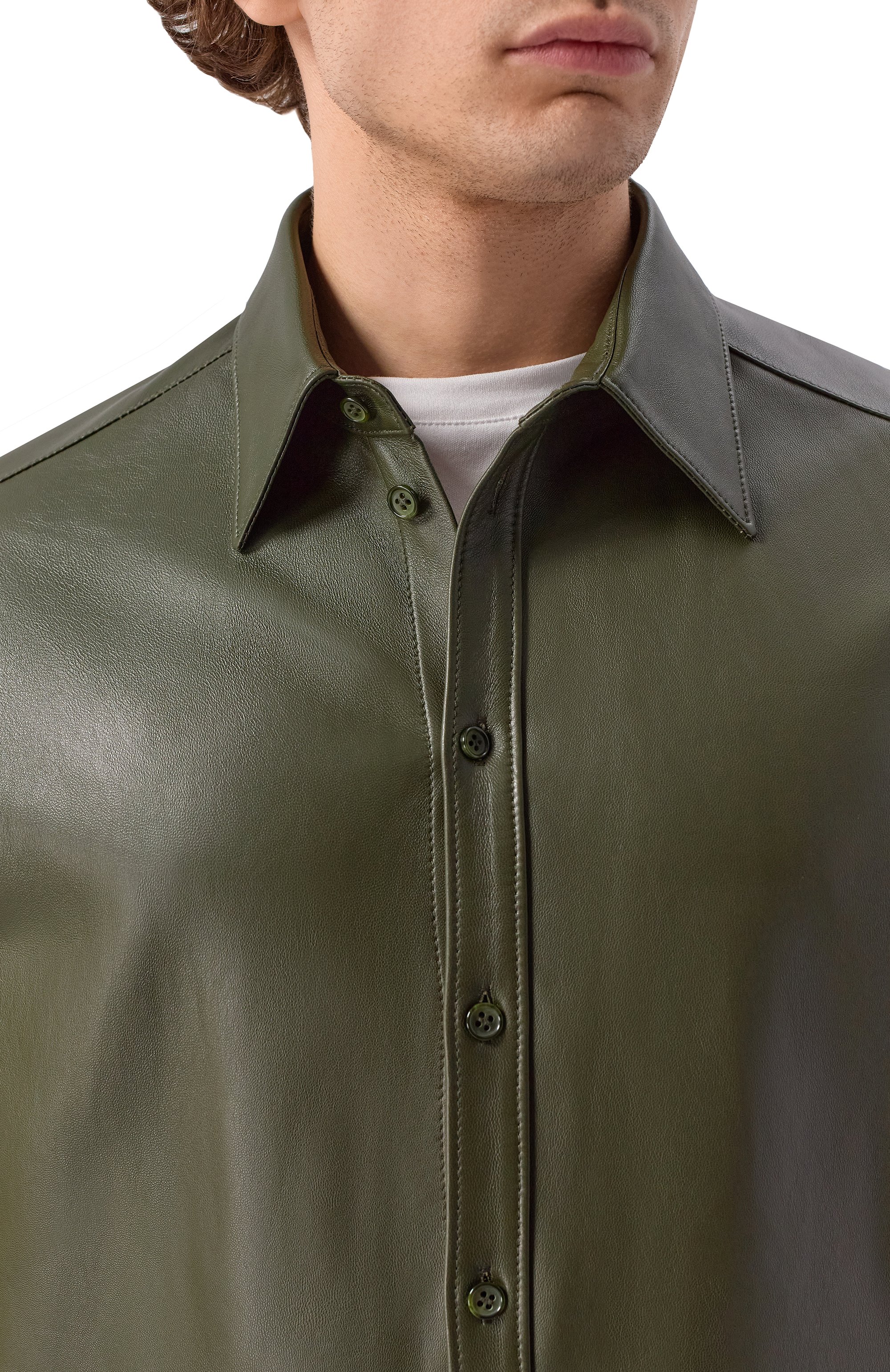 Кожаная рубашка DOLCE & GABBANA, арт. G5NP9L/HULFY, фото 5