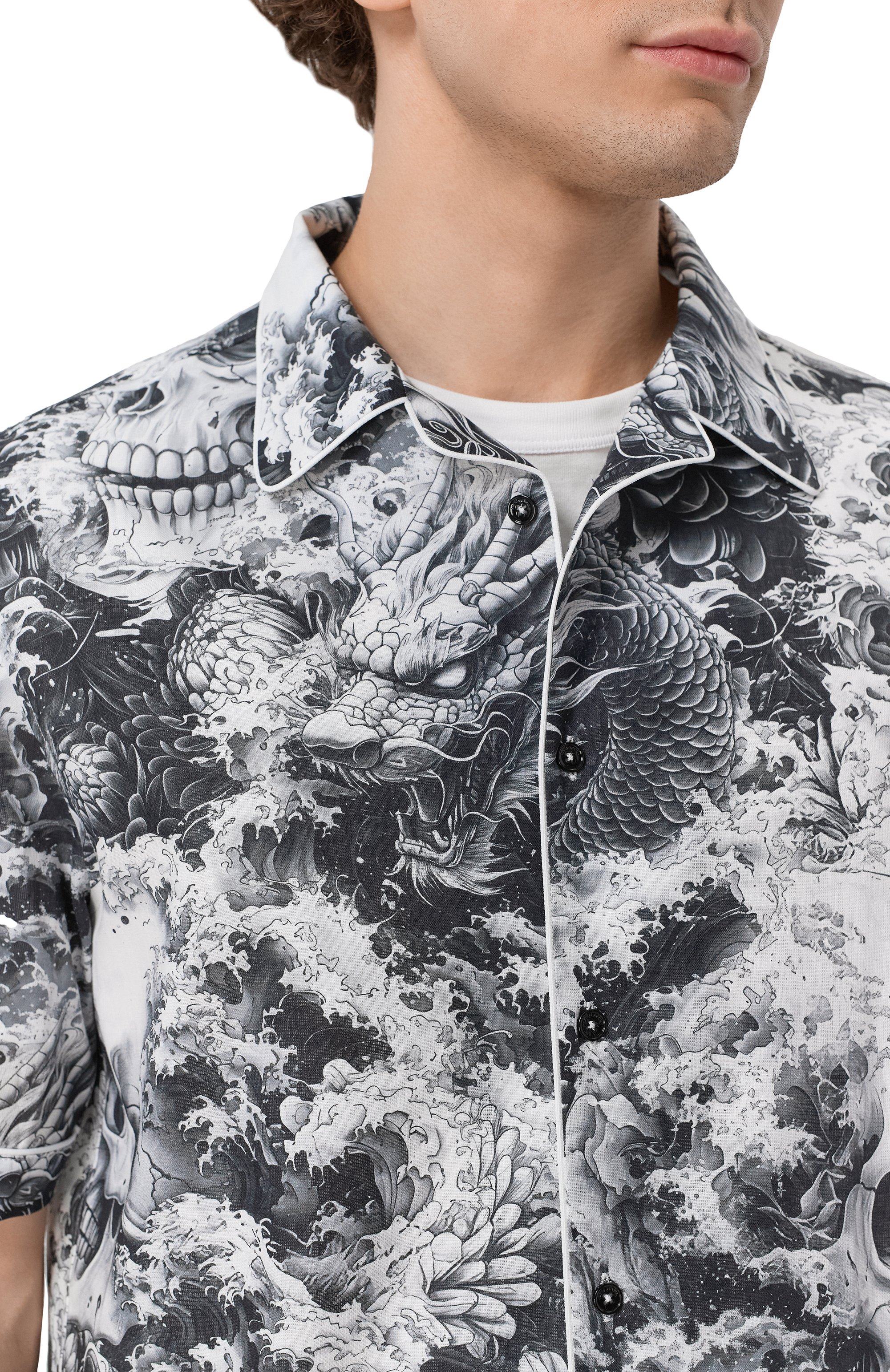 Рубашка изо льна и хлопка PHILIPP PLEIN, арт. SAFC MRP2551 PTE003N, фото 5