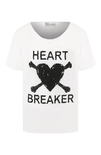 Женская хлопковая футболка REDVALENTINO, арт. SR3MG01Z/4EW