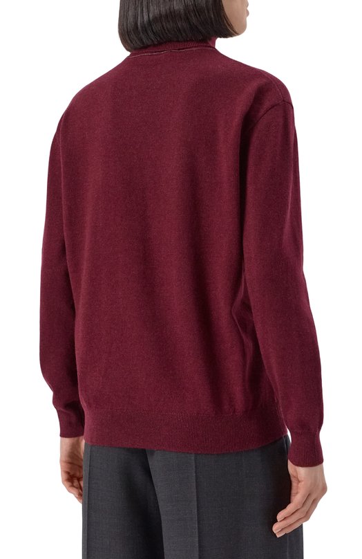 Кашемировая водолазка Brunello Cucinelli M12150103P Бордовый  M12150103P Фото 4
