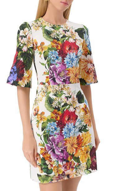 Платье из хлопка и вискоз�ы DOLCE & GABBANA, арт. F6TZRT/FSRQU, фото 3