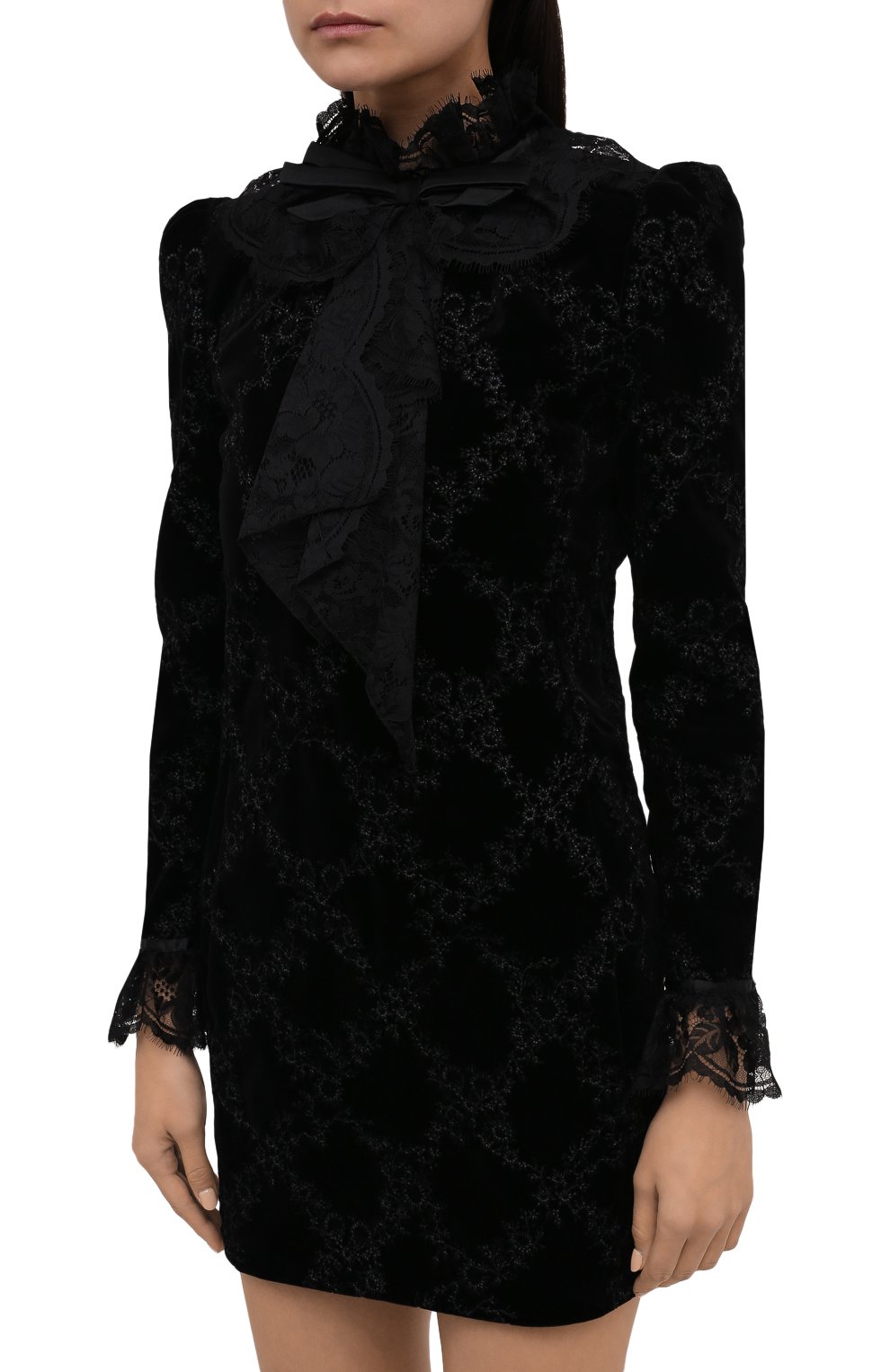 Хлопковое платье SAINT LAURENT, арт. 664012/Y615W, фото 3