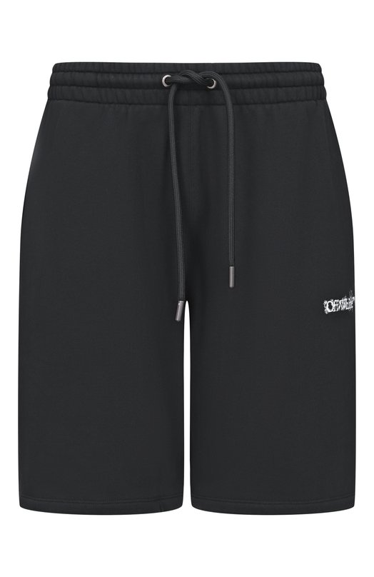 Хлопковые шорты Off-White 0MCI013S26FLE001 Чёрный 0MCI013S26FLE001