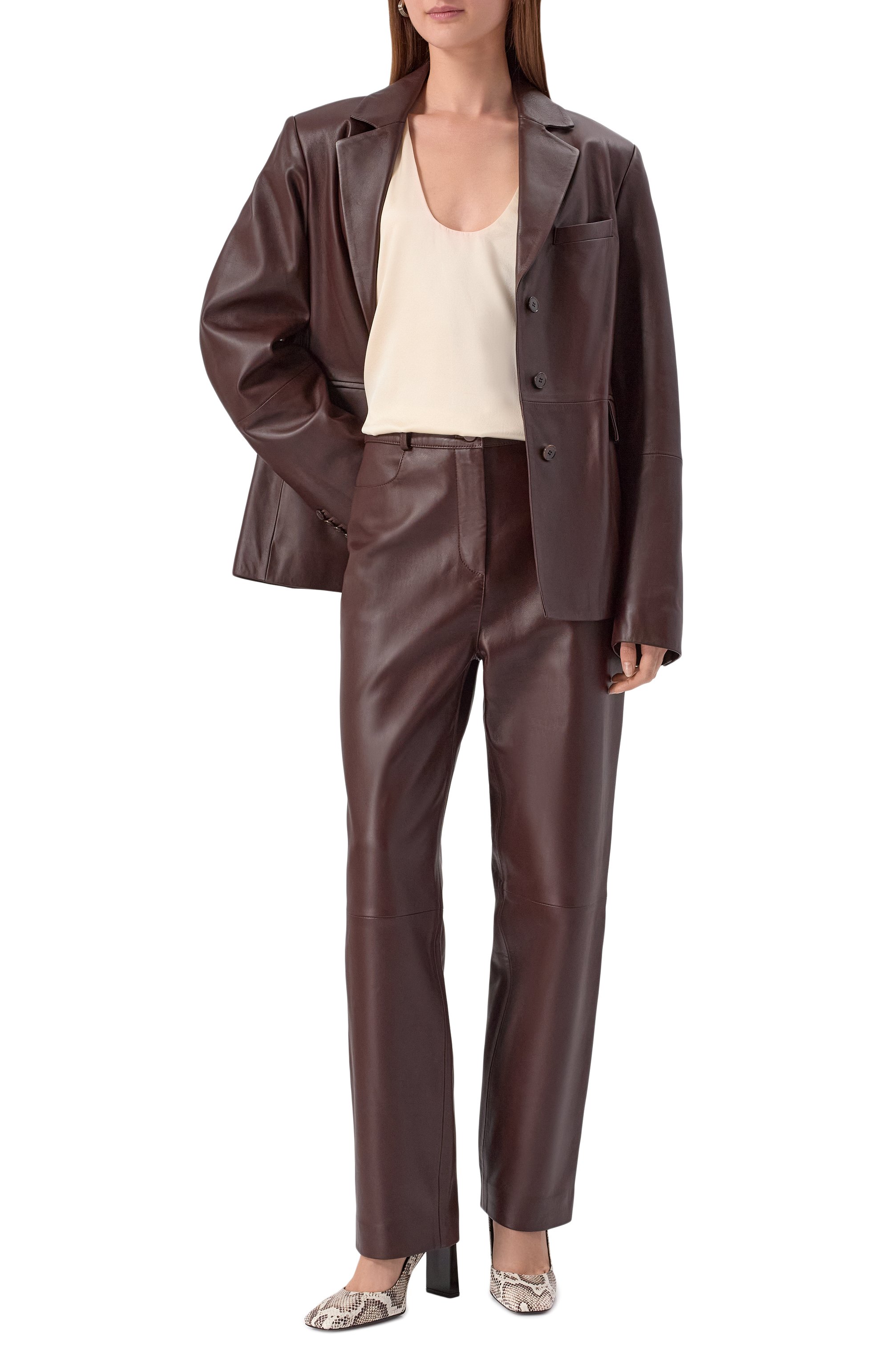 Кожаные брюки LOULOU DE SAISON, арт. C0BE, фото 2