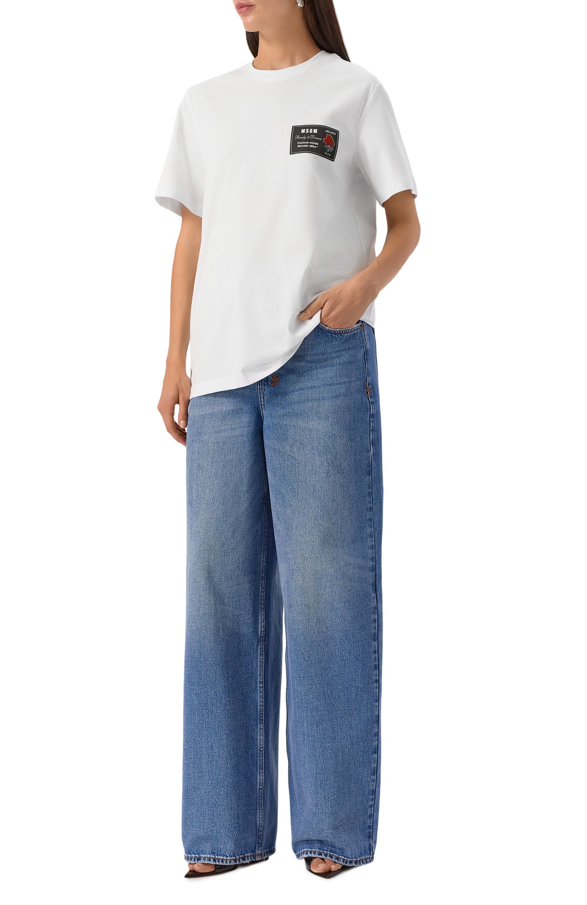 Хлопковая футболка MSGM, арт. 3940MM118/257798, фото 2