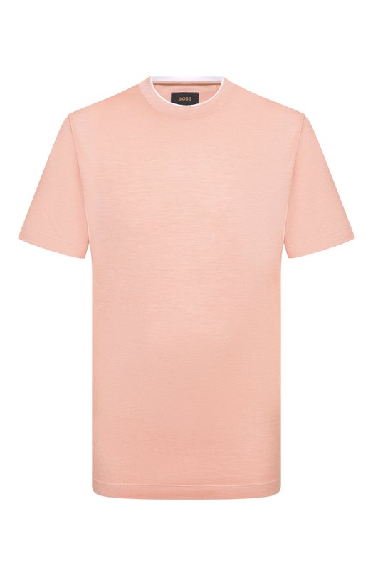 Футболка из шелка и хлопка BOSS Camel 50559901 Розовый 50559901
