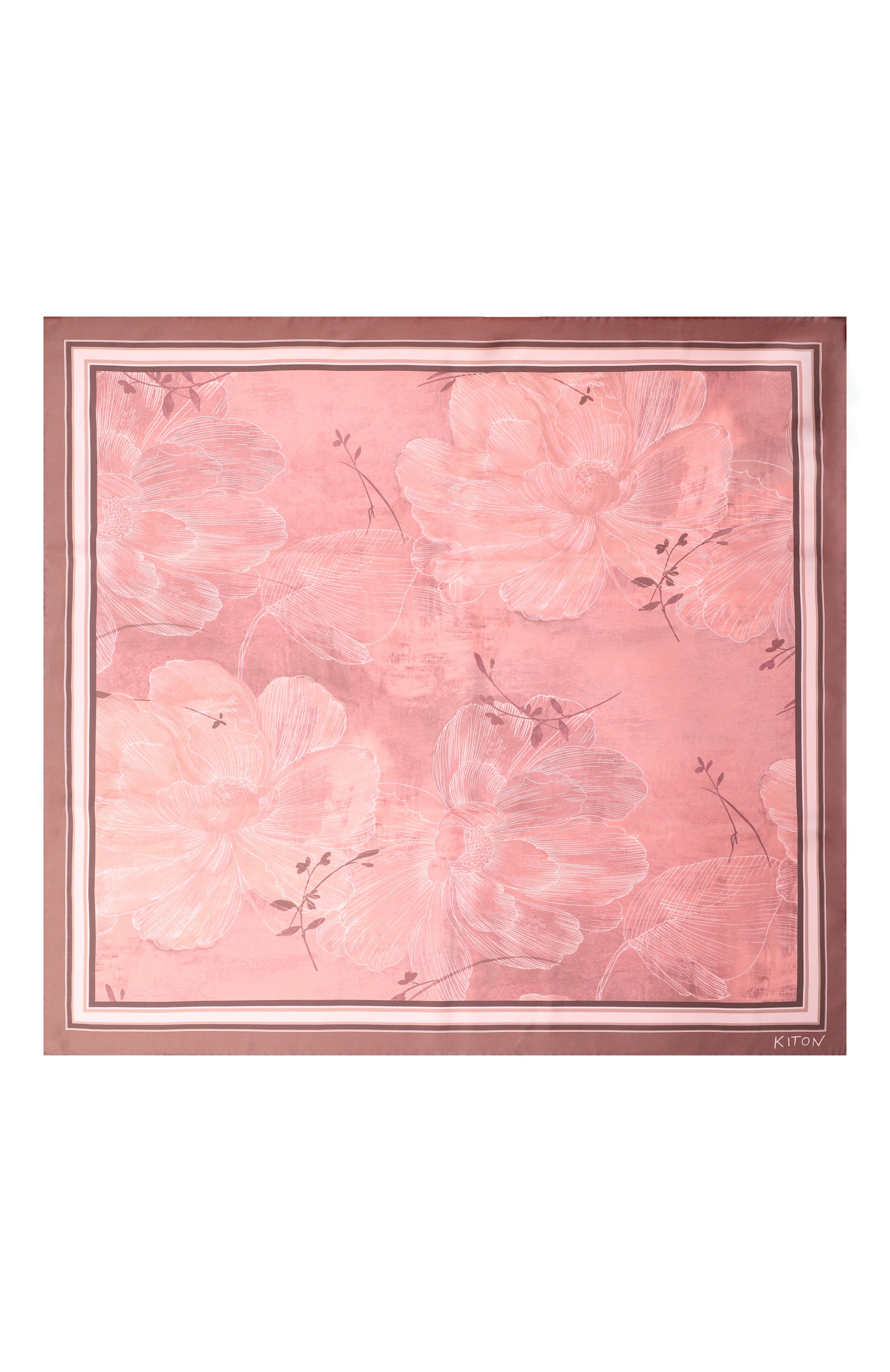 Шелковый платок KITON, арт. D53754K0953H13, фото 4