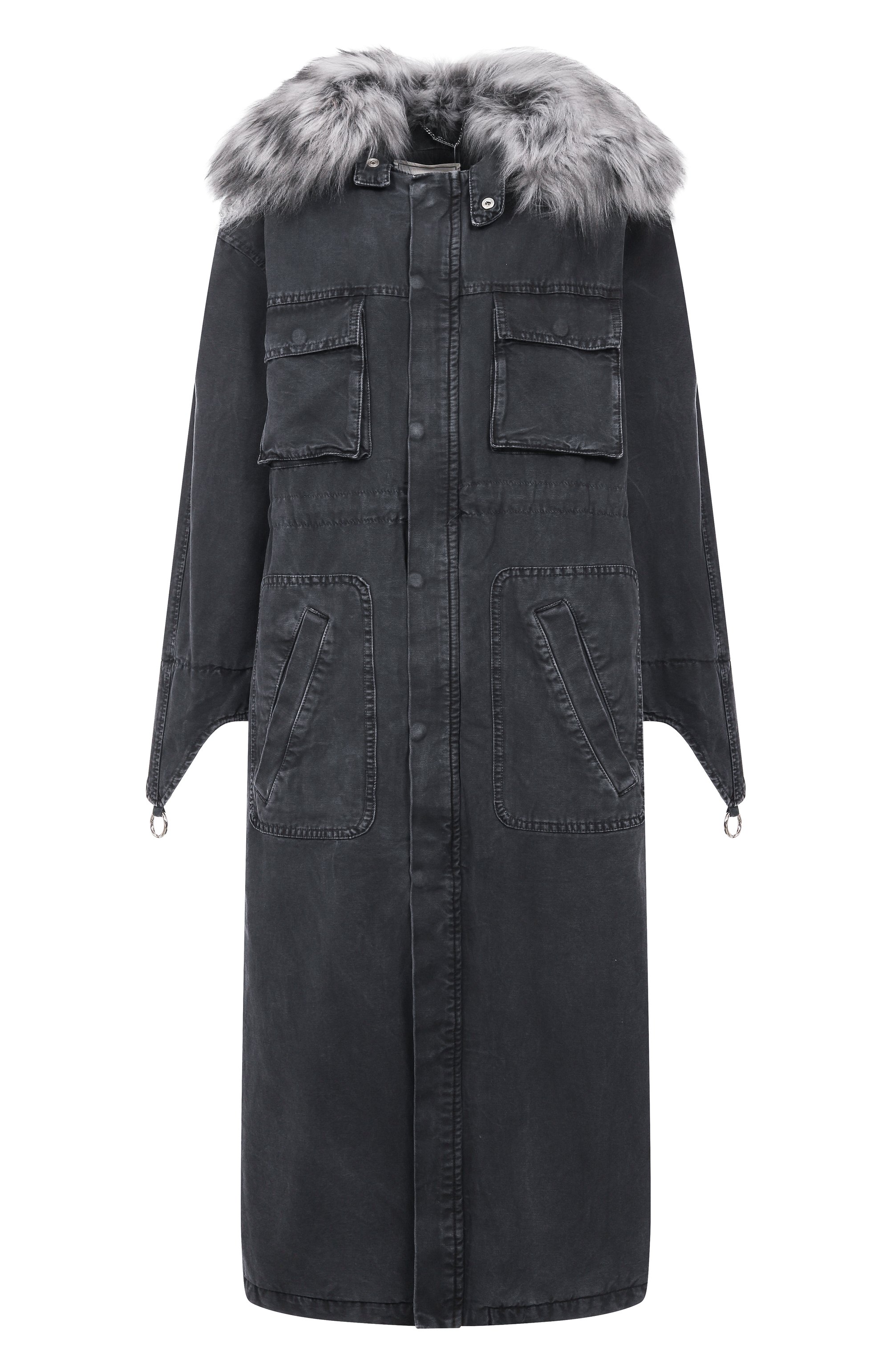 Хлопковая парка BLUMARINE черного цвета по цене 114500 руб., арт. 2J222W_SET, фото 1 Хлопковая парка BLUMARINE, арт. 2J222W_SET, фото 1