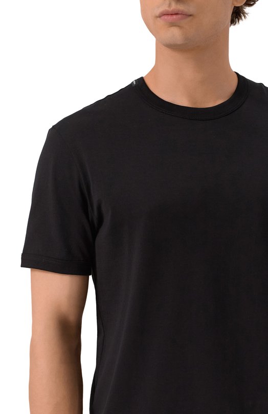 Хлопковая футболка Dolce & Gabbana G8JX7T/FU7EQ Чёрный  G8JX7T/FU7EQ Фото 5
