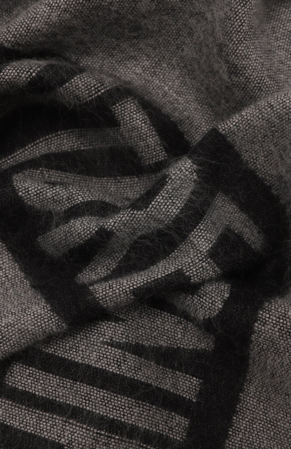 Шарф из шерсти и вискозы MOSCHINO черного цвета по цене 9360 руб., арт. 30770/M3185, фото 4 Шарф из шерсти и вискозы MOSCHINO, арт. 30770/M3185, фото 4