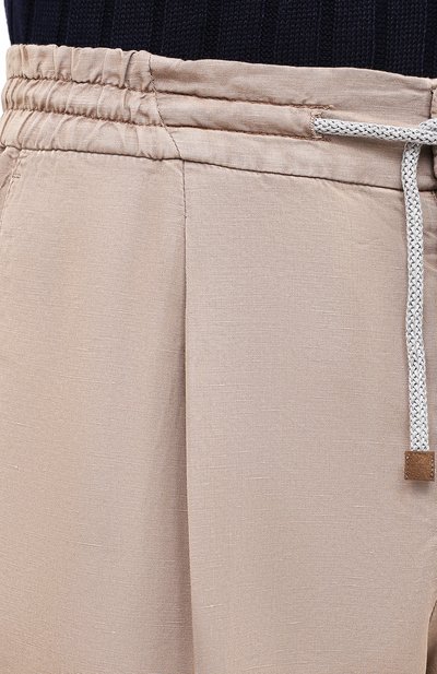 Брюки изо льна и хлопка BRUNELLO CUCINELLI, арт. M291LE1740, фото 5