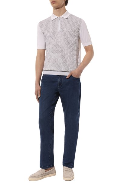 Поло из шелка и хлопка ZILLI, арт. MBZ-PZ062-CHEK1/MC01, фото 2