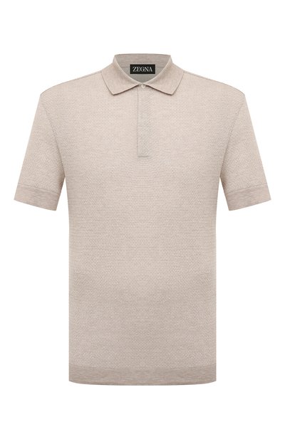 Мужская поло из хлопка и льна ZEGNA, арт. UD372A7/D727
