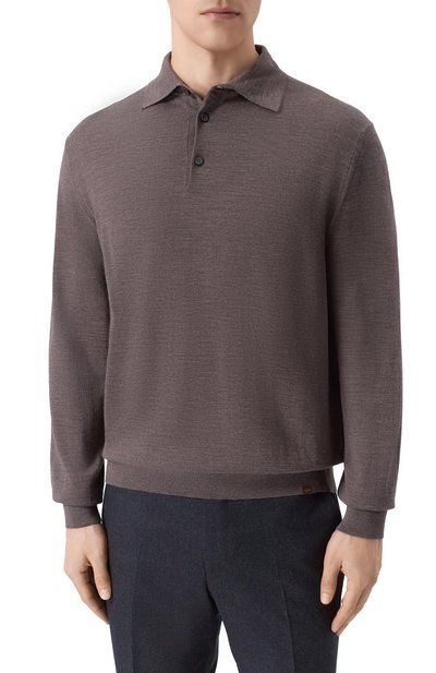 Шерстяное поло PAUL&SHARK коричневого цвета по цене 56850 руб., арт. 99311031_001, фото 3 Шерстяное поло PAUL&SHARK, арт. 99311031_001, фото 3