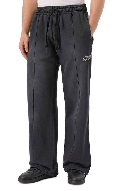 Хлопковые брюки Comme des Fuckdown CFABM01744 Серый  CFABM01744 Фото 3