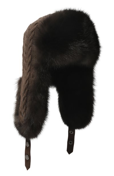 Шапка-ушанка из меха соболя BLACK SABLE, арт. BS-47CF1, фото 1