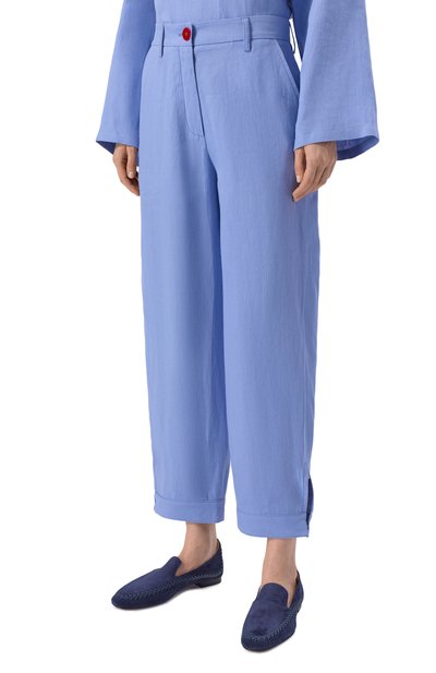 Брюки GIORGIO ARMANI голубого цвета по цене 172500 руб., арт. GW003091/TE10238, фото 3 Брюки GIORGIO ARMANI, арт. GW003091/TE10238, фото 3