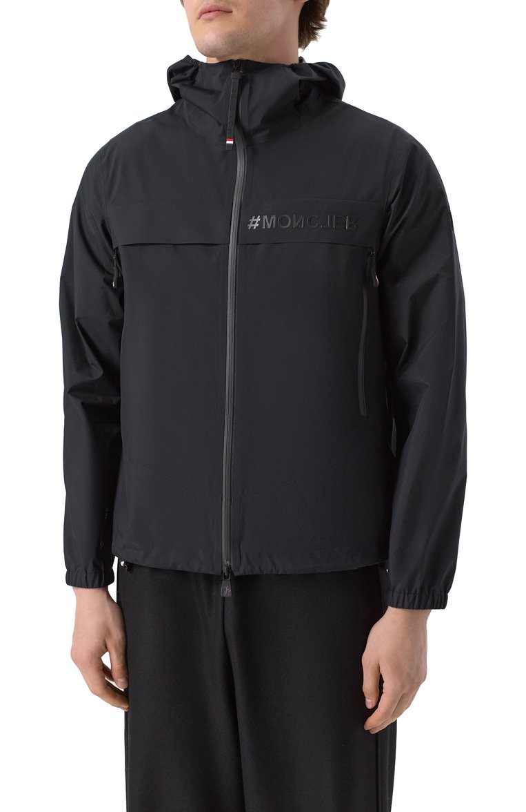 Мужская куртка shipton MONCLER GRENOBLE черного цвета, арт. 1A00015/54AL5 | Фото 3 (Материал внешний: Синтетический материал; Автоматизация ТО: Проставлено; Длина (верхняя одежда): Короткие; Рукава: Длинные; Автоматизация состава: Проставлено; Кросс-КТ: Легкие; Стили: Кэжуэл)