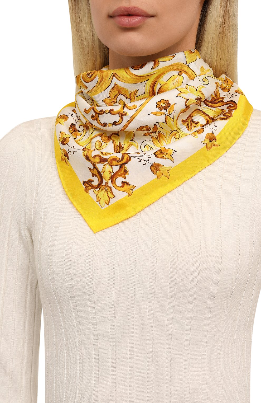 Шелковый платок DOLCE & GABBANA, арт. FN092R/GDA0Y, фото 2