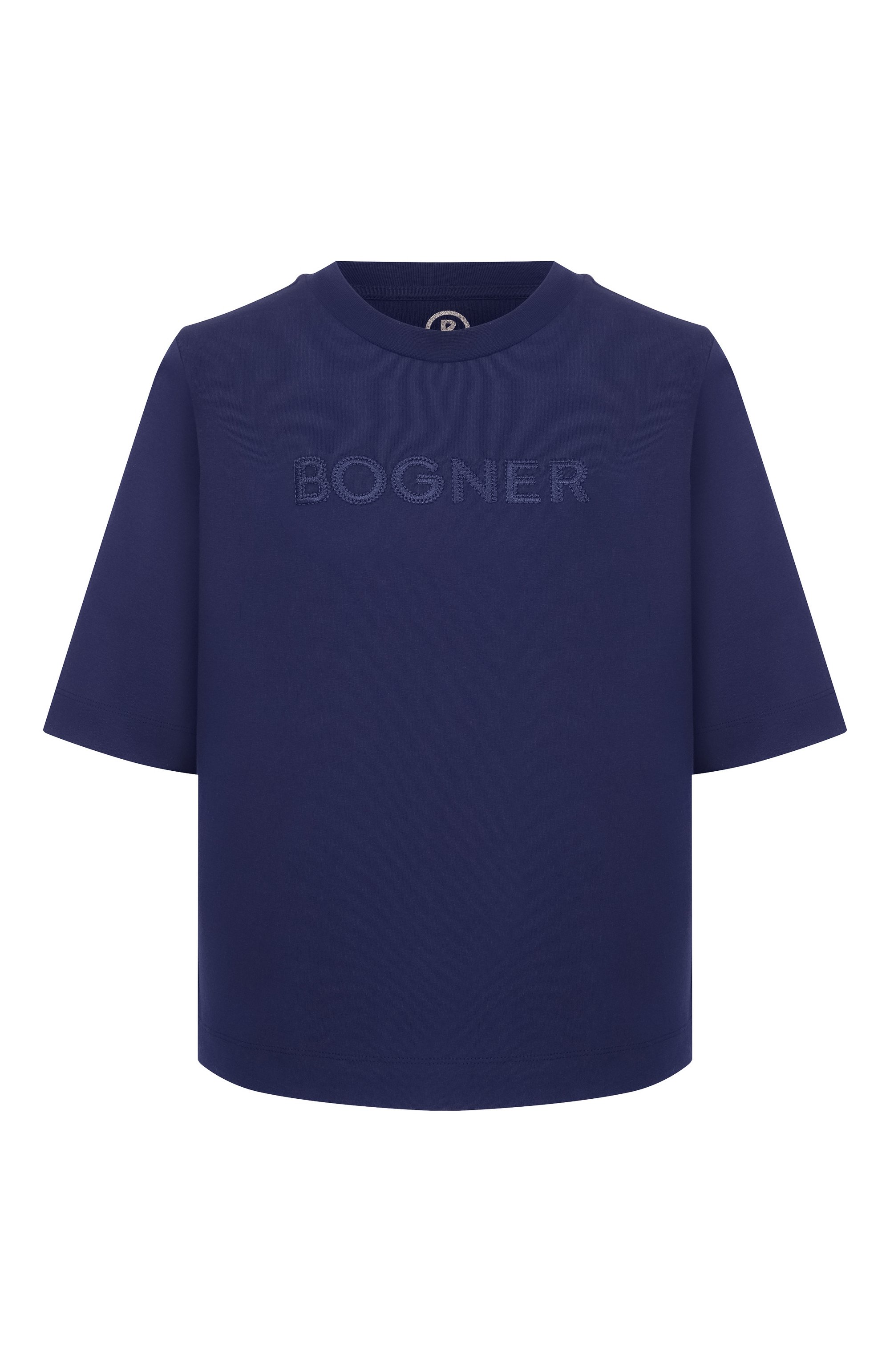 Хлопковая футболка BOGNER синего цвета по цене 16150 руб., арт. 56417353, фото 1 Хлопковая футболка BOGNER, арт. 56417353, фото 1