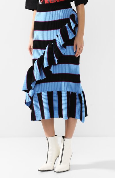 Вязаная юбка в контрастную полоску с оборкой KENZO, арт. 1JU546813, фото 3