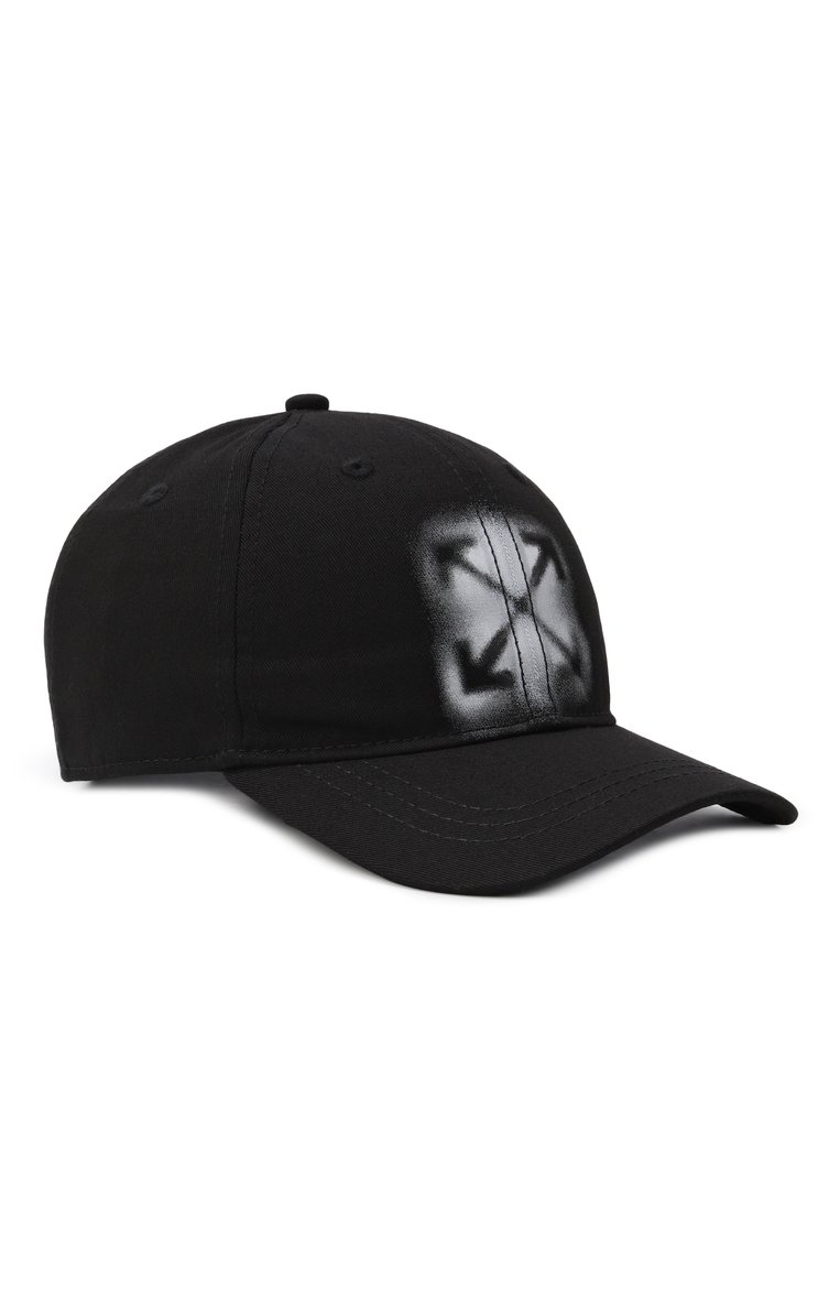 Детская хлопковая бейсболка OFF-WHITE черного цвета, арт. 0BLB002S25FAB001 | Фото 1 (Автоматизация состава: Проставлено; Материал: Текстиль, Хлопок; Нос: Не проставлено)
