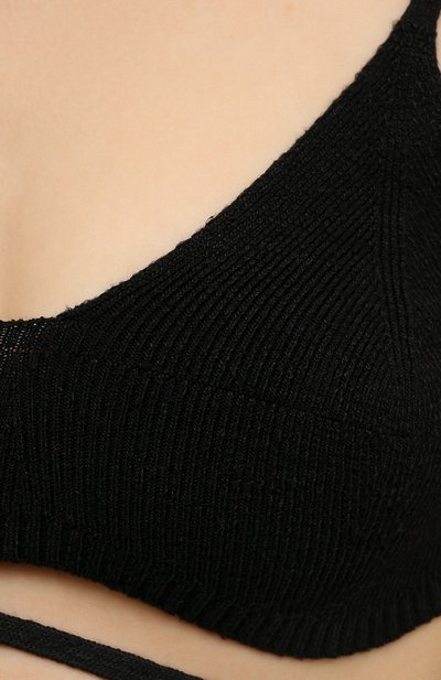 Бра-топ JACQUEMUS черного цвета по цене 19650 руб., арт. 213KN405-2330, фото 5 Бра-топ JACQUEMUS, арт. 213KN405-2330, фото 5