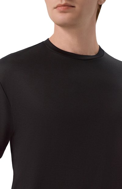 Хлопковая футболка GIORGIO ARMANI черного цвета по цене 53450 руб., арт. 6LSM90/SJTKZ, фото 5 Хлопковая футболка GIORGIO ARMANI, арт. 6LSM90/SJTKZ, фото 5