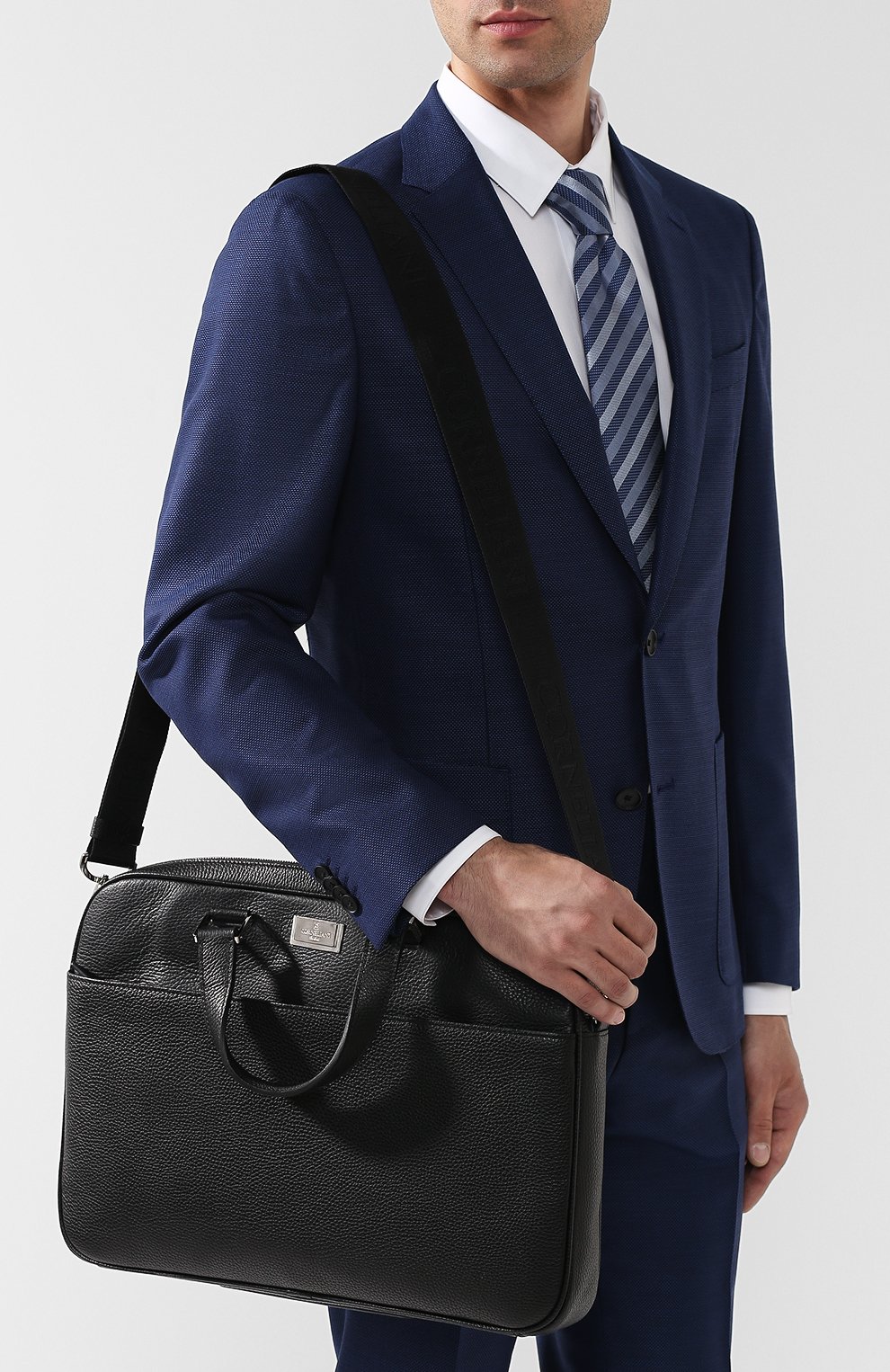 Кожаная сумка для ноутбука с плечевым ремнем CORNELIANI, арт. 00TD17-0021800/00, фото 5