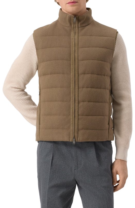 Пуховый жилет Zegna E105/UET48A8 Коричневый  E105/UET48A8 Фото 3