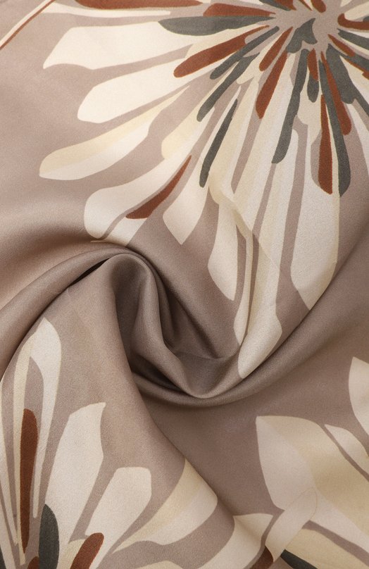 Шелковый платок Brunello Cucinelli MF0U0025 Бежевый  MF0U0025 Фото 3