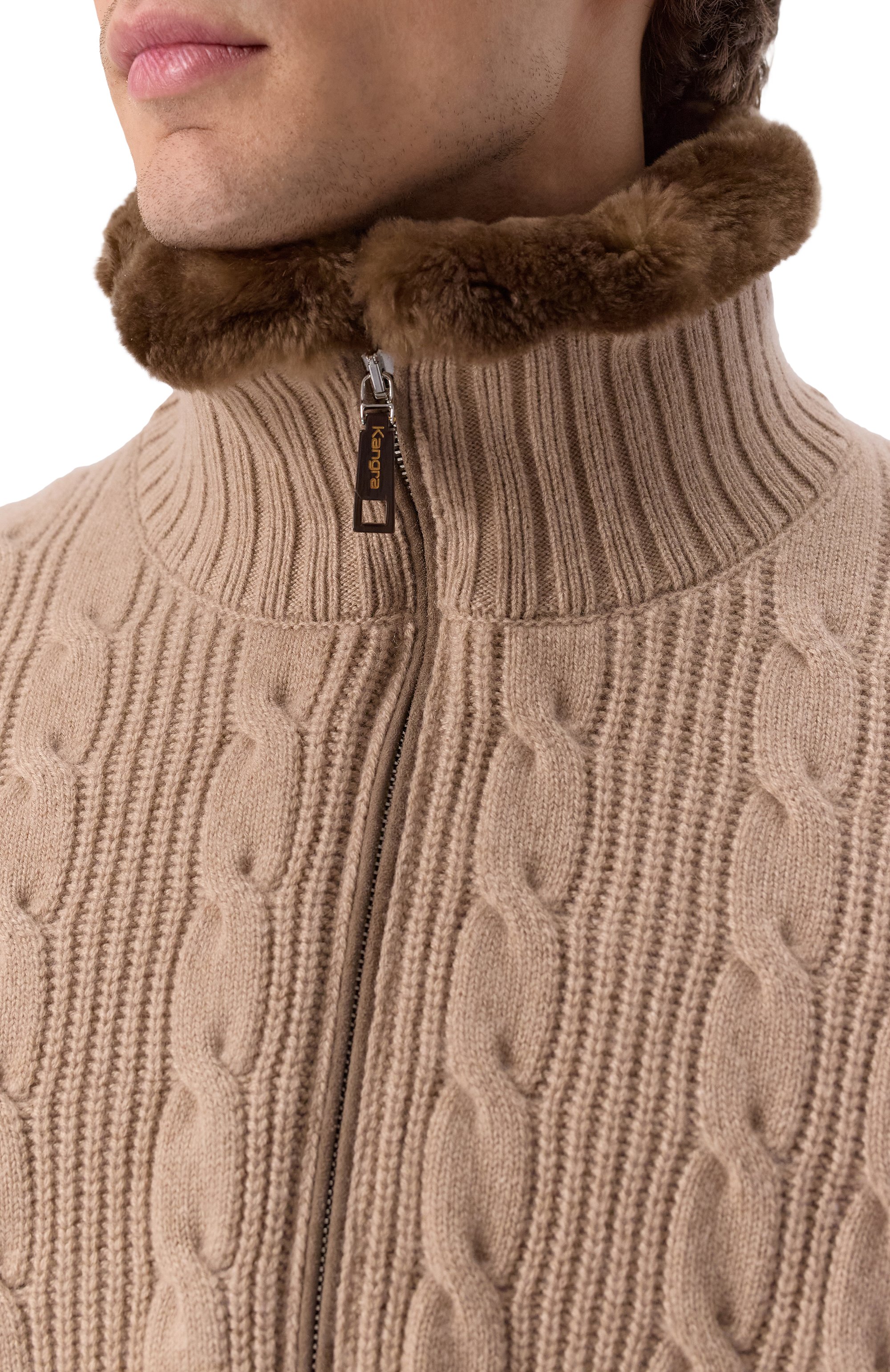 Кашемировый бомбер с подкладкой из бобра KANGRA бежевого цвета по цене 522500 руб., арт. 9151/09 02, фото 5 Кашемировый бомбер с подкладкой из бобра KANGRA, арт. 9151/09 02, фото 5