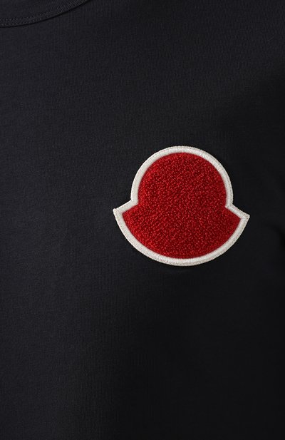 Хлопковый лонгслив MONCLER темно-синего цвета по цене 15700 руб., арт. E1-091-80406-00-8390T, фото 5 Хлопковый лонгслив MONCLER, арт. E1-091-80406-00-8390T, фото 5
