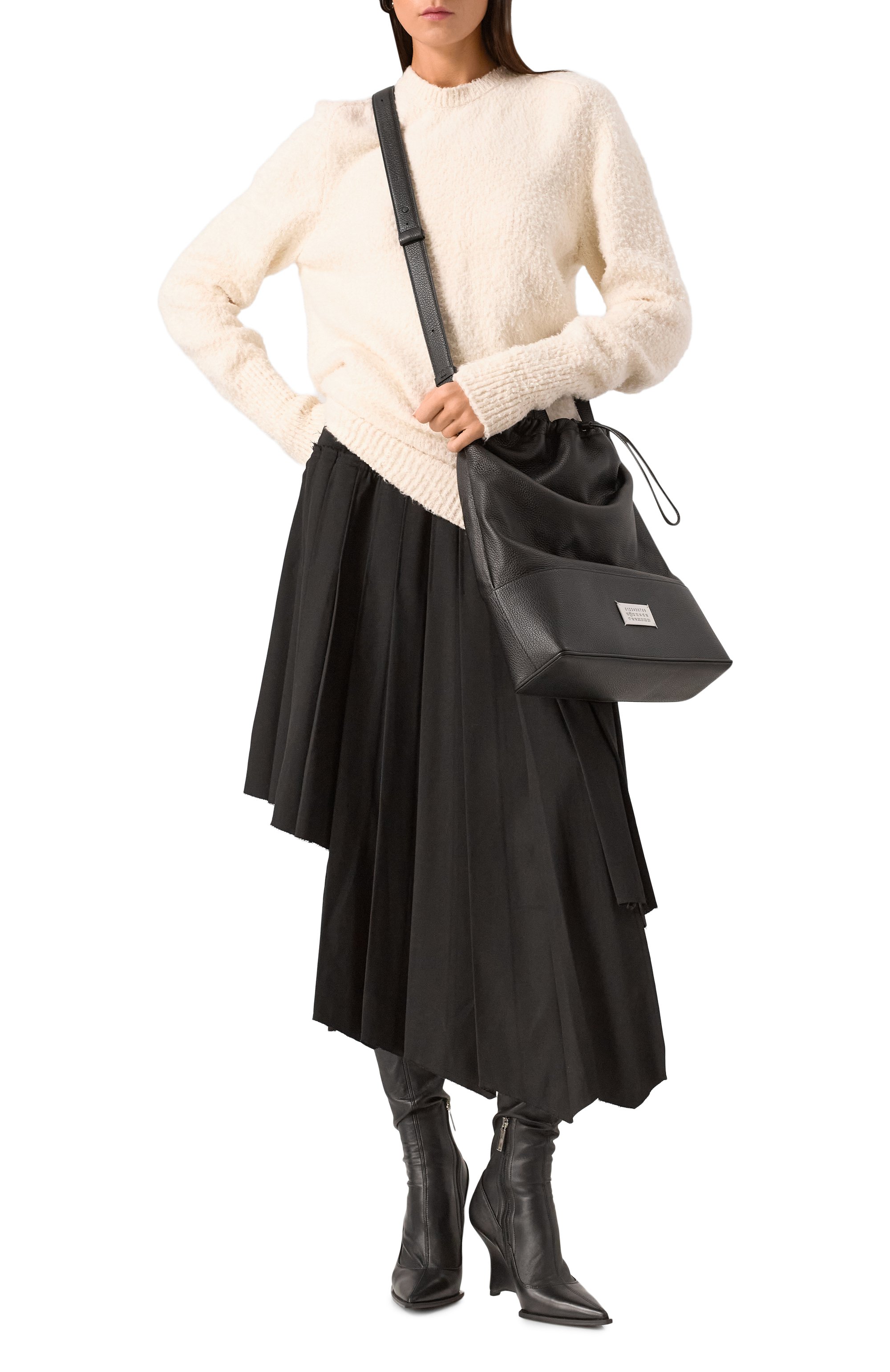 Хлопковый свитер MAISON MARGIELA кремового цвета по цене 136500 руб., арт. SI0GP0001/S17664, фото 5 Хлопковый свитер MAISON MARGIELA, арт. SI0GP0001/S17664, фото 5