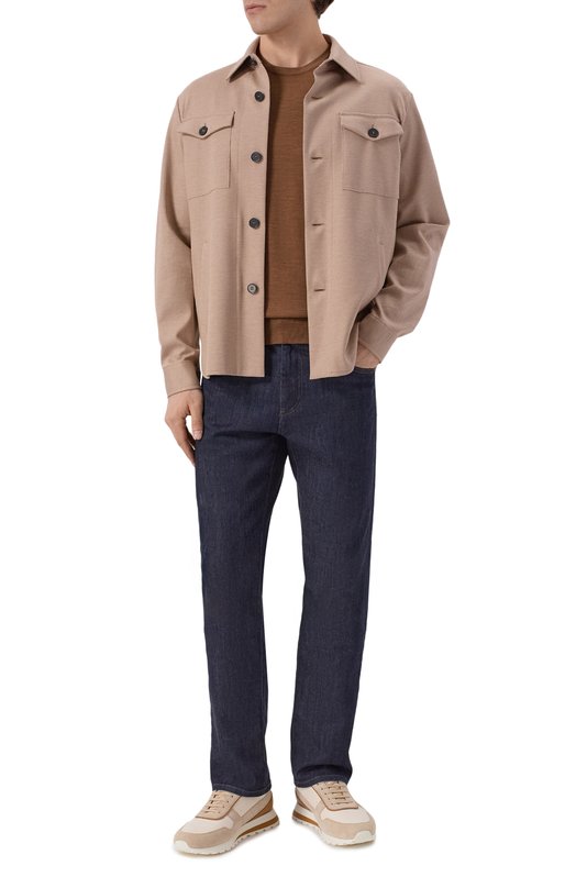 Хлопковая куртка-рубашка Harris Wharf London CH9320PPQ/PPQ Бежевый  CH9320PPQ/PPQ Фото 2