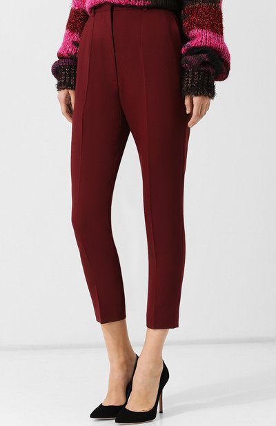 Укороченные брюки из смеси шерсти и шелка ALEXANDER MCQUEEN, арт. 536681/QLJ09, фото 3