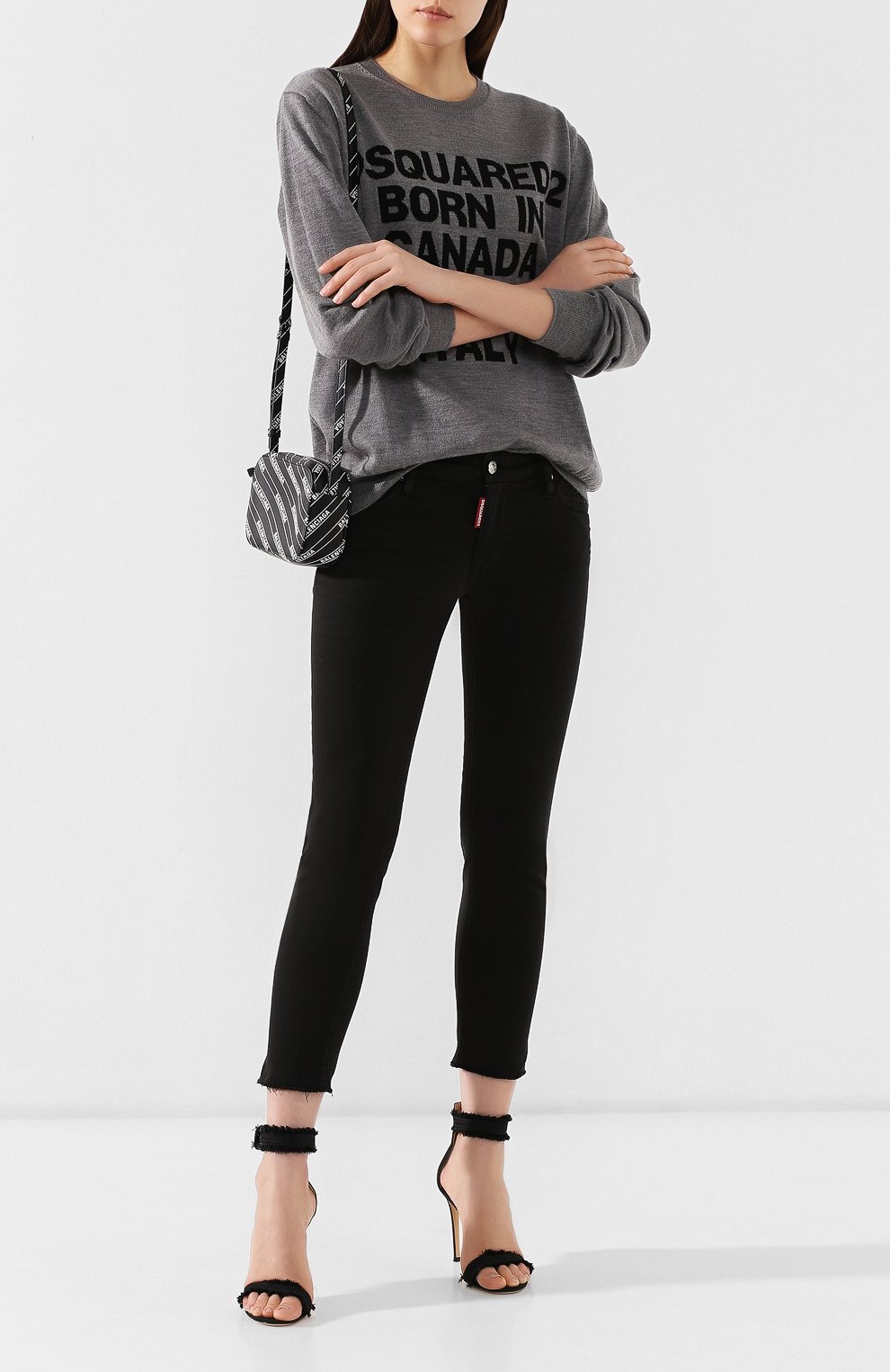 Джинсы DSQUARED2 черного цвета по цене 39150 руб., арт. S75LB0208/S44531, фото 2 Джинсы DSQUARED2, арт. S75LB0208/S44531, фото 2
