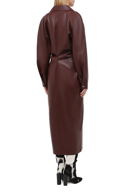 Платье NANUSHKA, арт. SAMI_PLUM CHUTNEY_VEGAN LEATHER, фото 4