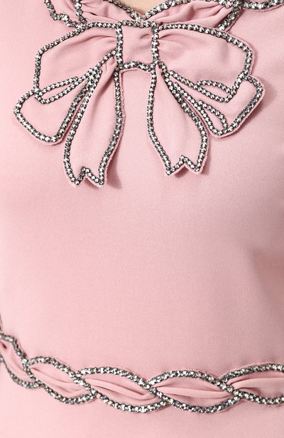 Приталенное мини-платье с круглым вырезом и коротким рукавом GUCCI, арт. 501513/X9M65, фото 5