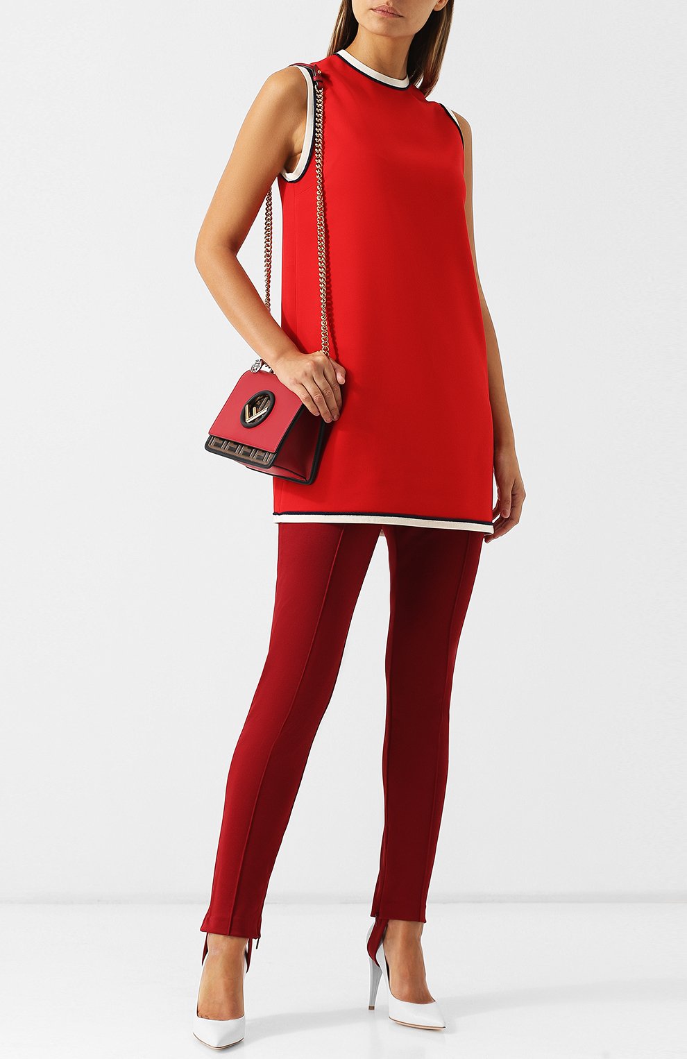 Мини-платье с круглым вырезом и контрастной отделкой GUCCI, арт. 524232/ZKR01, фото 2