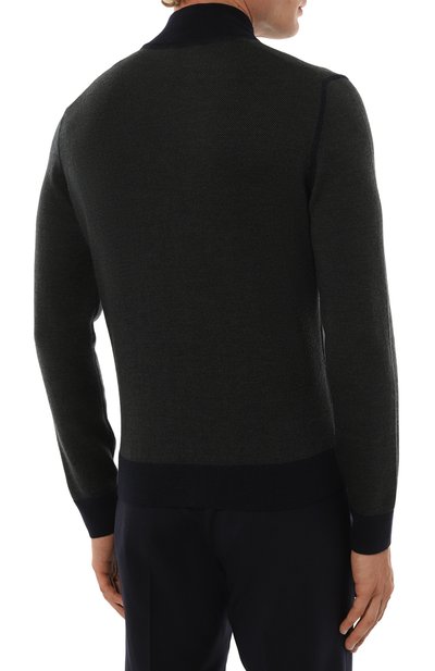 Шерстяной кардиган GRAN SASSO темно-зеленого цвета по цене 36200 руб., арт. 57114/14241, фото 4 Шерстяной кардиган GRAN SASSO, арт. 57114/14241, фото 4