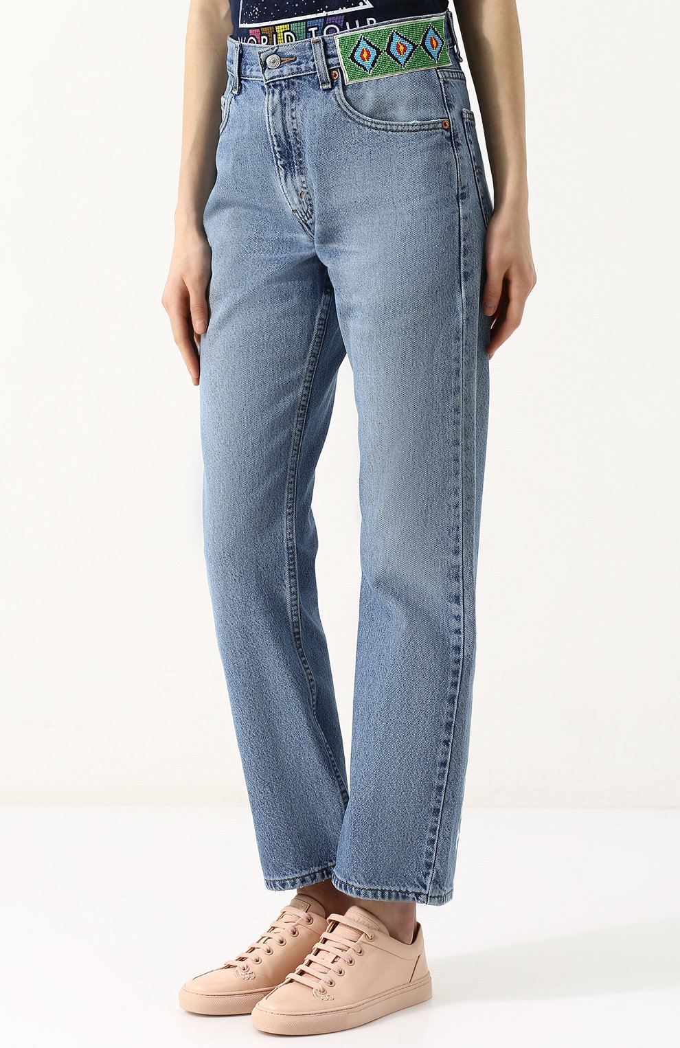Укороченные джинсы прямого кроя с потертостями ICONS OF CALIFORNIA, арт. L505BT_PS1, фото 3