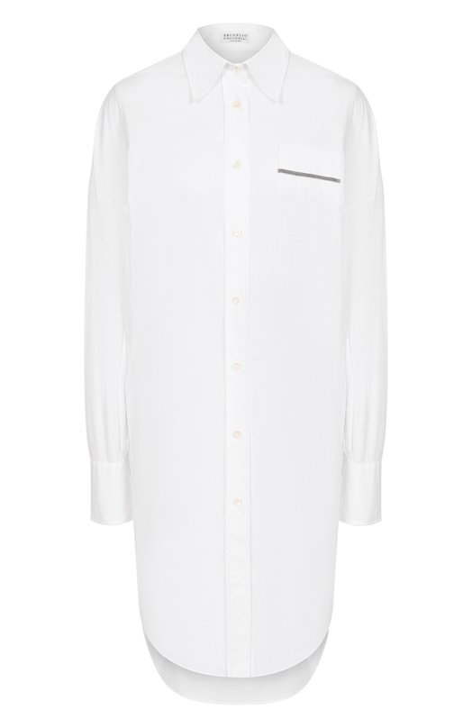Хлопковая рубашка Brunello Cucinelli M0091ML916 Белый M0091ML916